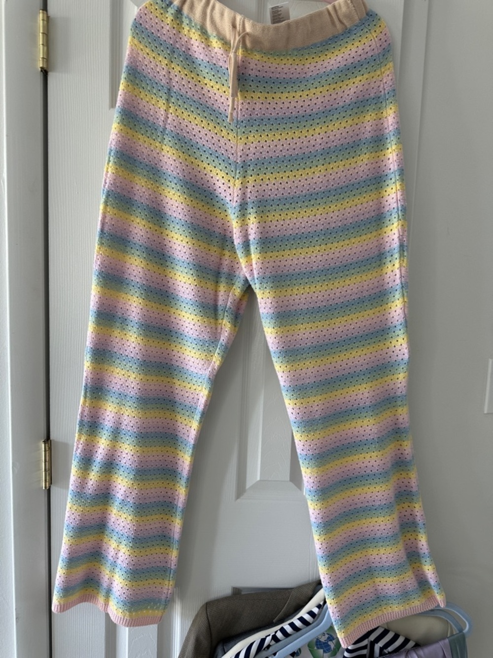 Pastel Rainbow Stripe Women's Pajama Pants - Multi